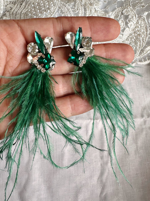 Piume in verde smeraldo