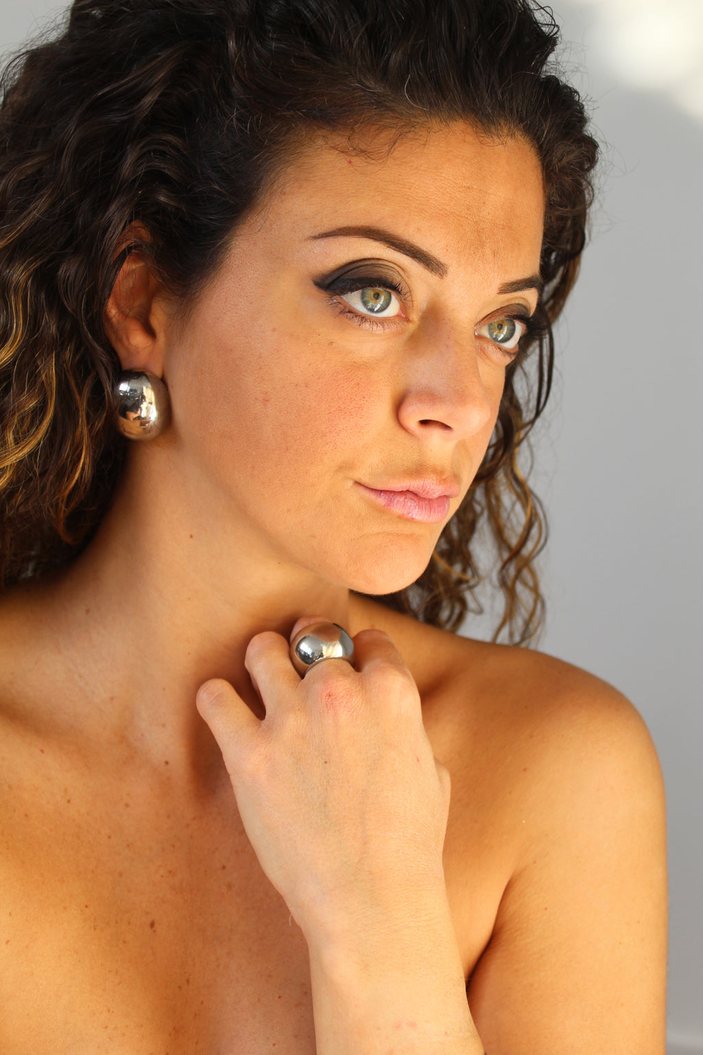 Orecchini a lobo silver