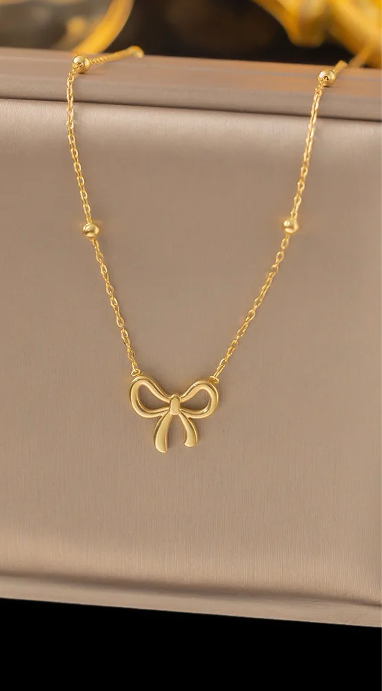 Collana mini bow gold