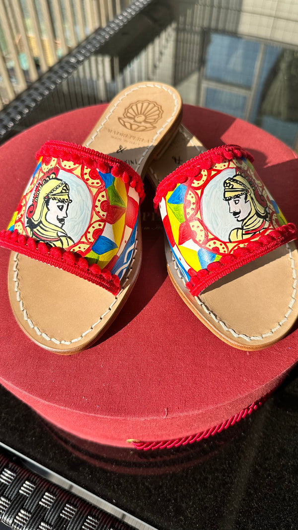 Hand painted Capri sandals Made in Italy